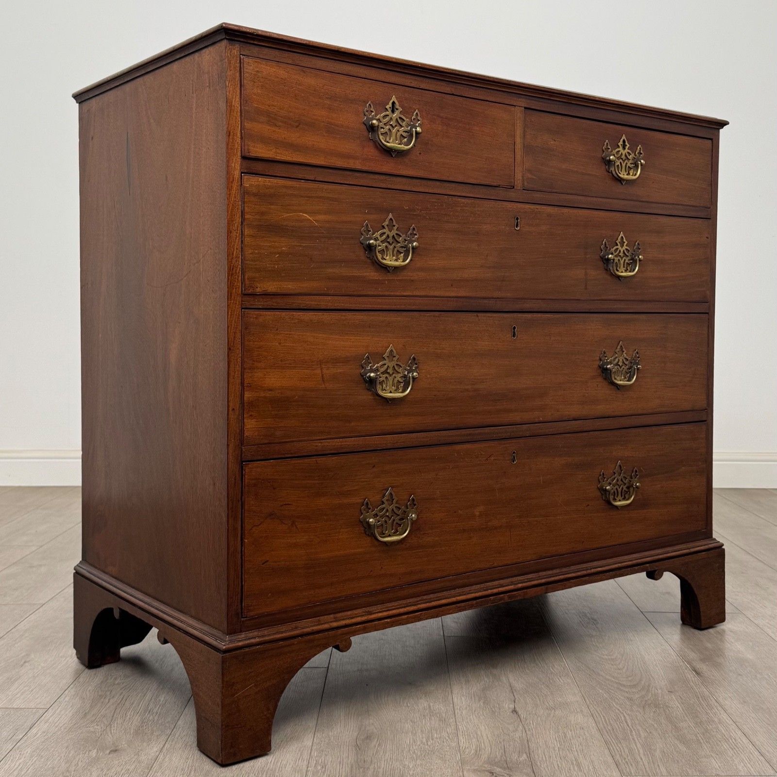 Antique 18th Century Georgian Chest Of Drawers In Mahogany ( Af 5656 ) photo vintage