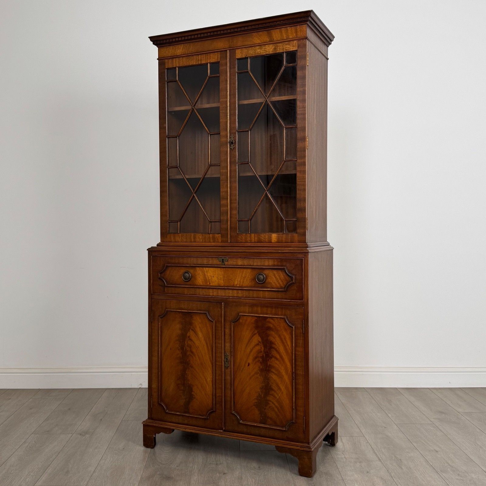 Antique 20th Century Secretaire Bookcase In Mahogany ( Af 5654 ) photo Furniture