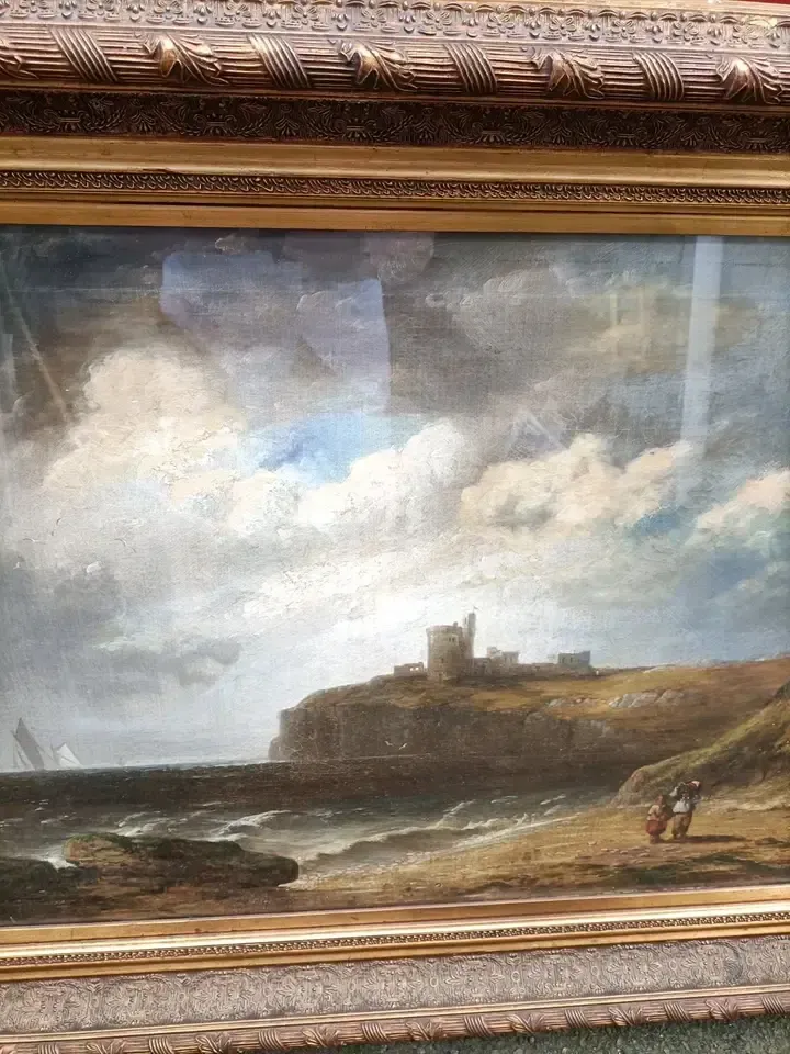 photo buy South Coast Of England Oil Painting Signed Wm Shayer Snr . Circa Mid 19 Th Century