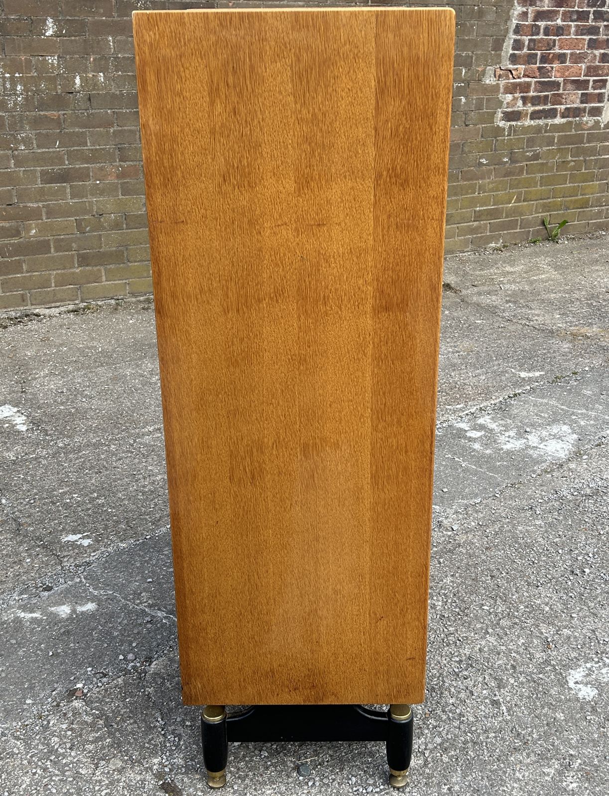 Superb Mid Century Oak/China White Tallboy Chest Of 7 Drawers 1950's/60's photo buy