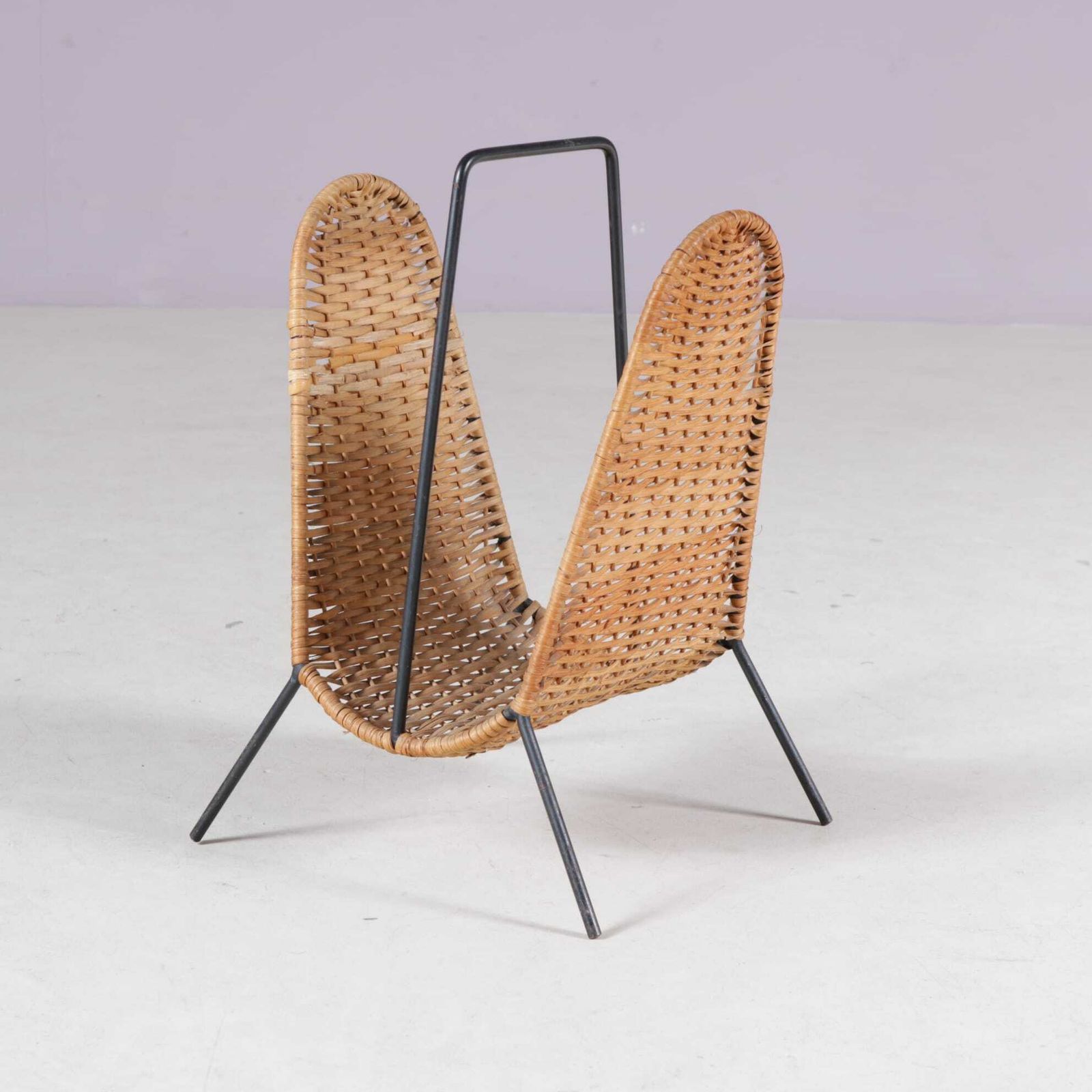 1950s Carl Auböck Attributed Magazine Holder From Denmark