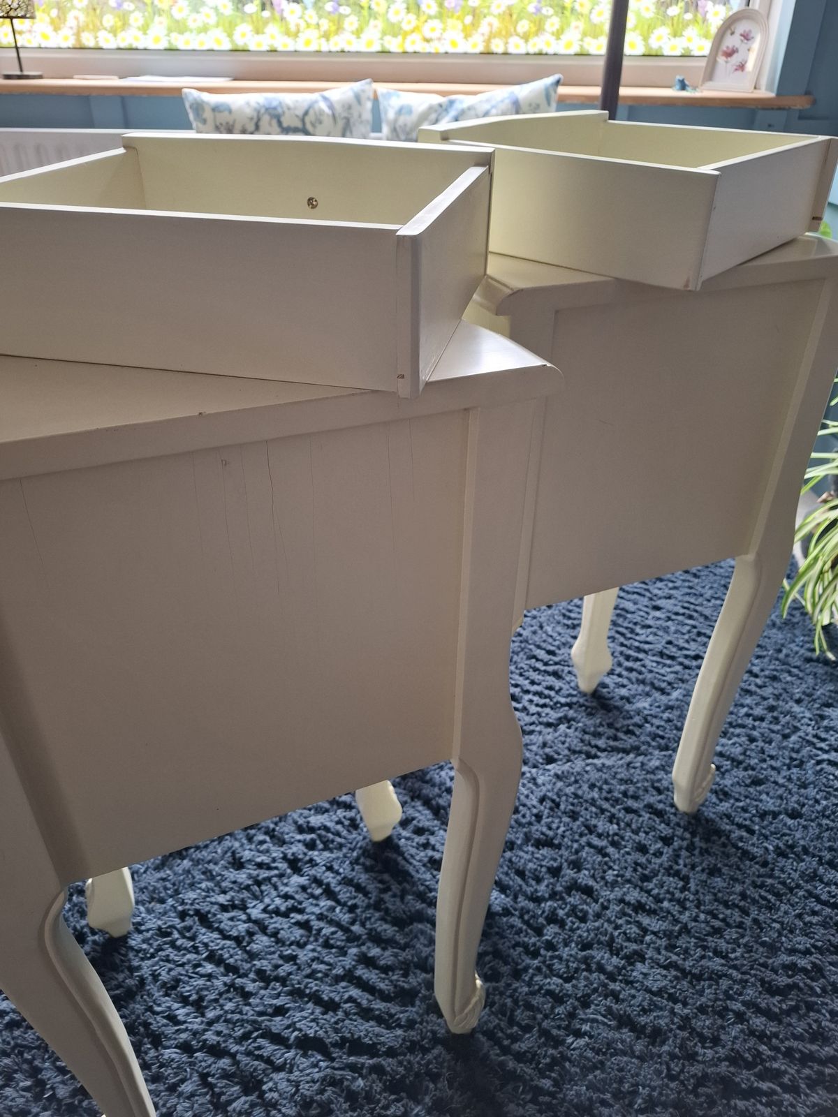 Furniture Set Of 2 Louis XV Rococco Inspired Bedside Cabinets With 2 Drawers photo