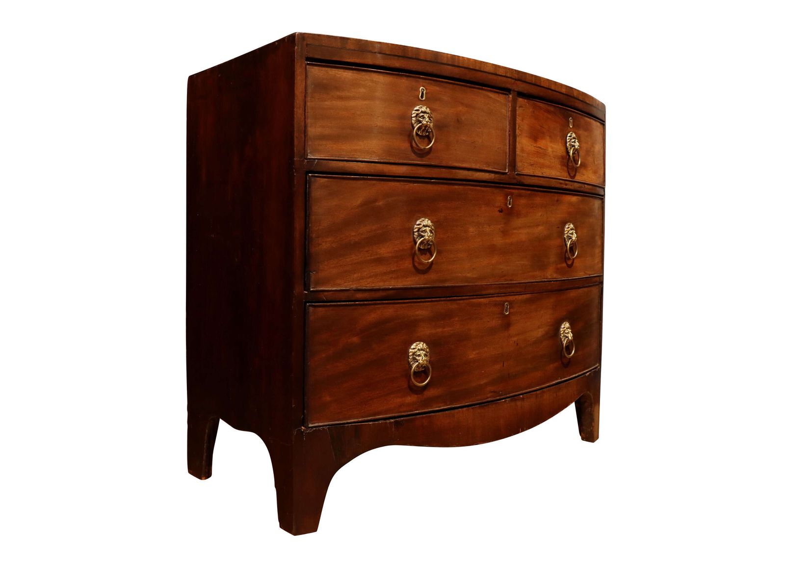 George III Bow Front Mahogany Chest Of Drawers, Circa 1800 photo furniture