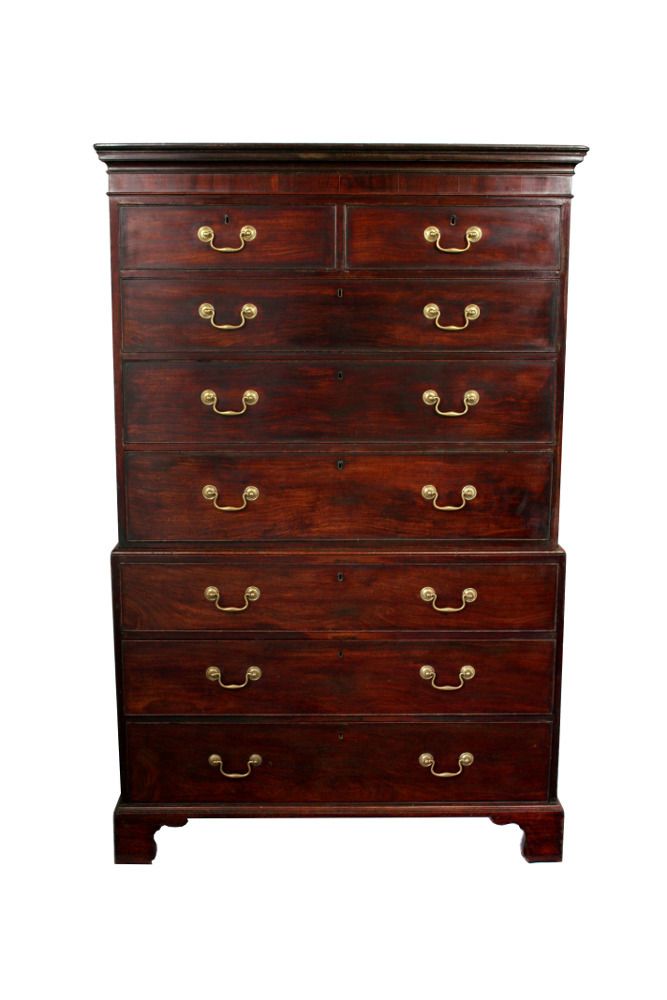 Georgian Mahogany Chest On Chest