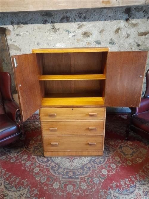 Vintage Art Deco Chest Of Drawers Tallboy. 0481 photo buy