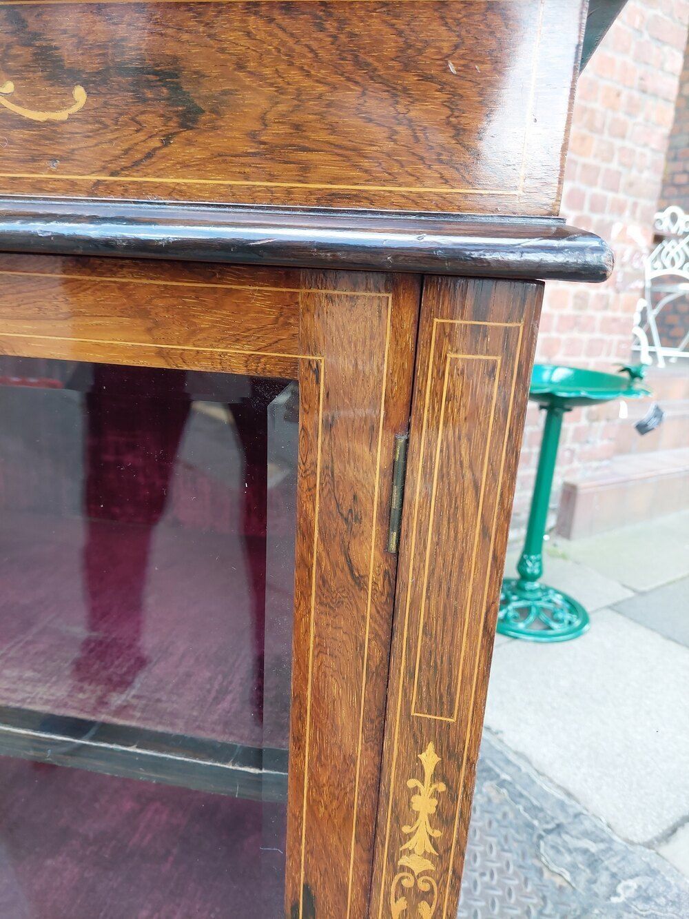 Edwardian Rosewood Inlaid Glazed Bookcase photo 1450.0