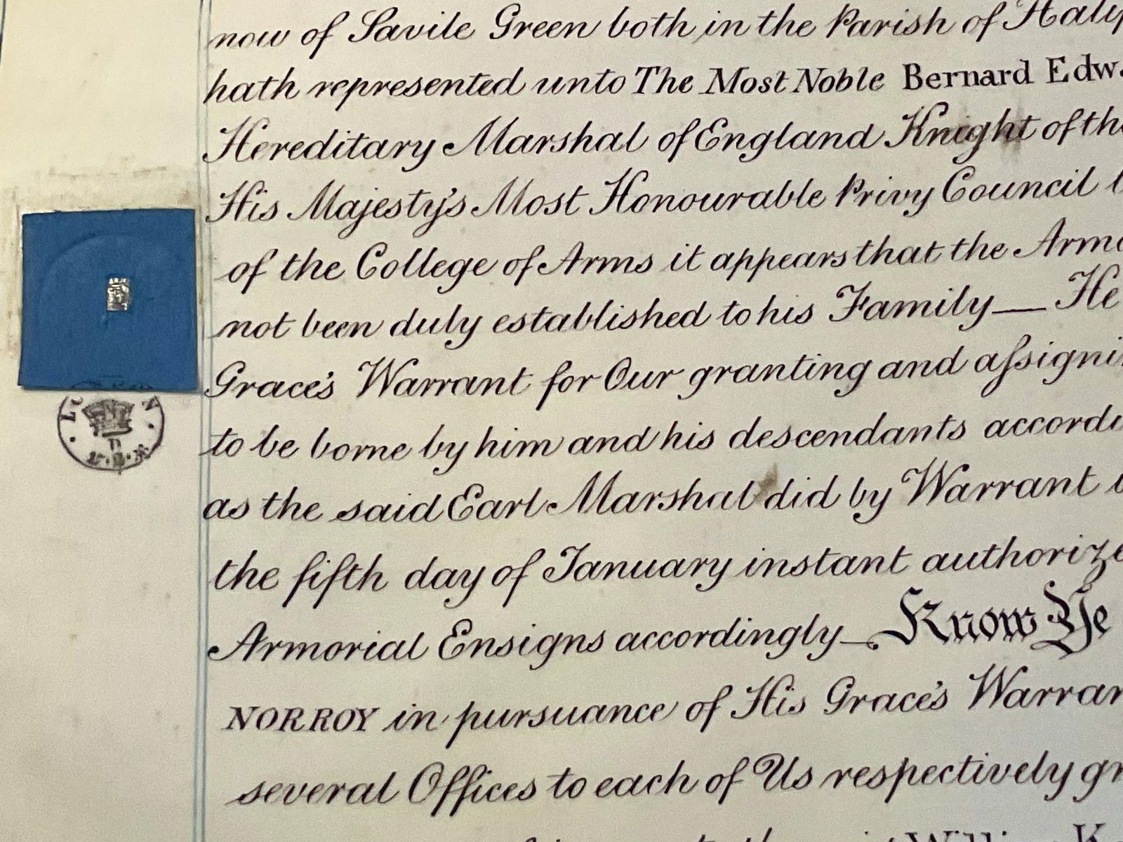 photo vinterior Koninklijke Oorkonde 1836 Ondertekend Door Koning William IV, Verluchte Perkamentrol Met Waszegelsin Originele Koker