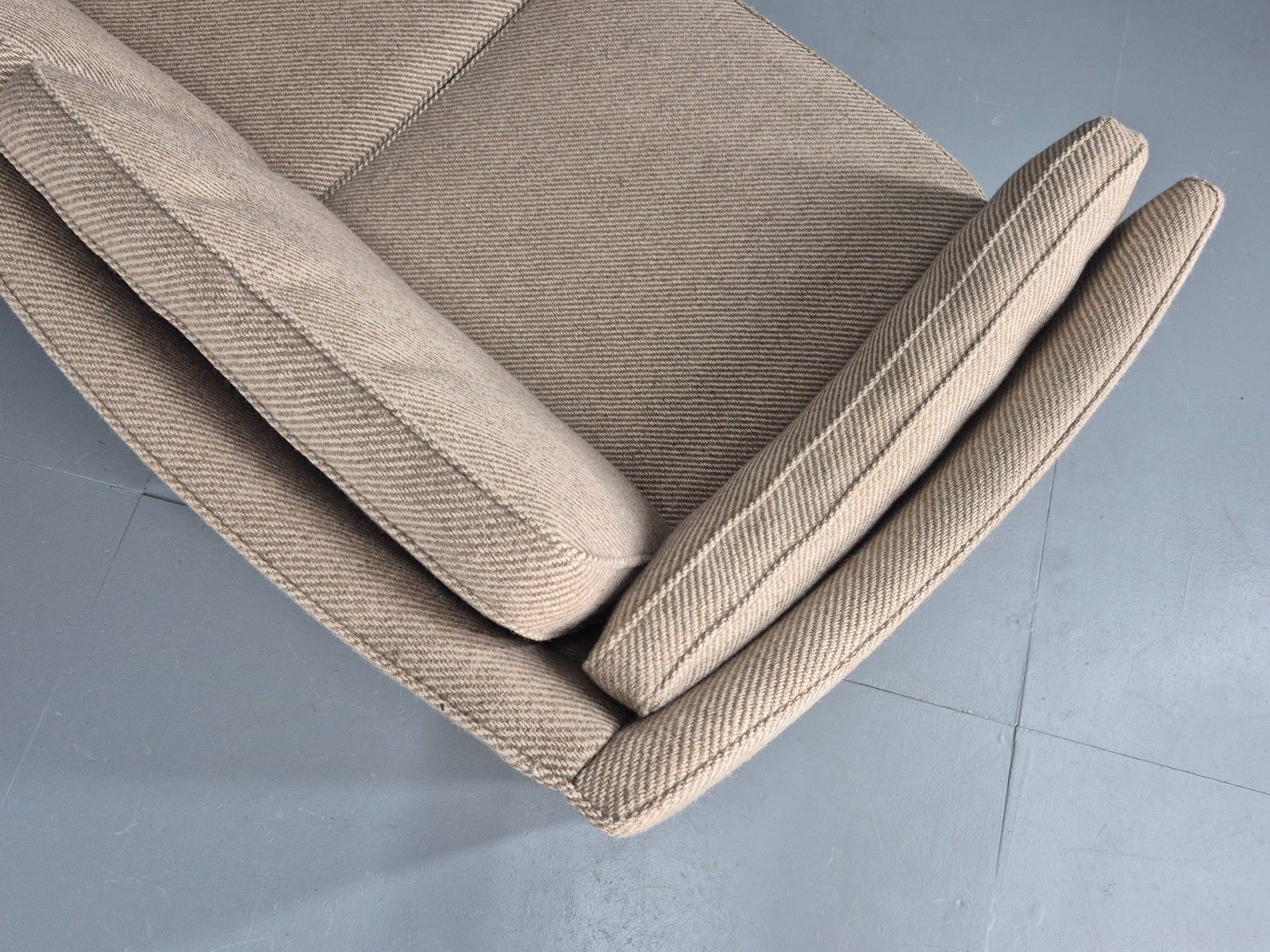 Furniture Vintage 3 Seater Sofa Danish Cream Wool Gunnar Grandt Retro Mcm Eb07792 photo