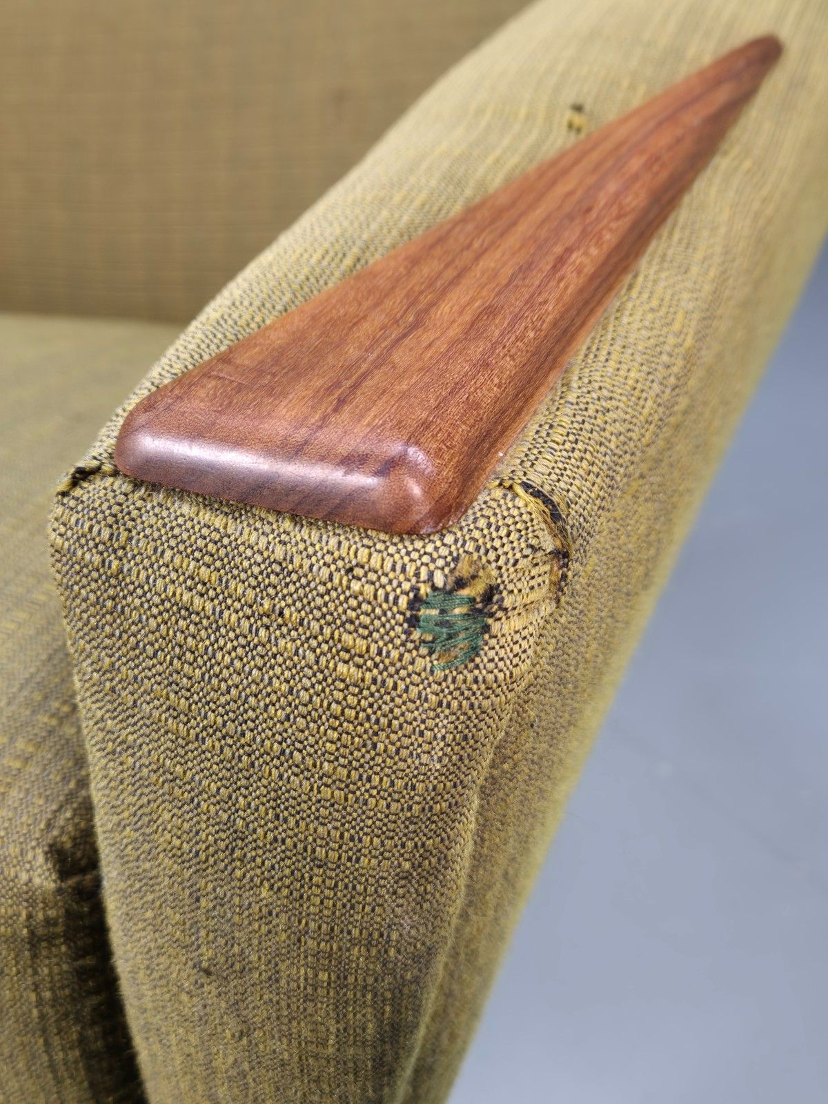 Vintage Mid Century Armchair Danish Original Green Teak Paws 1960s Retro Eb8483 photo buy