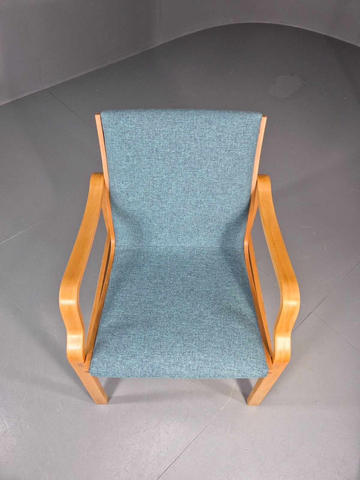 Vintage Farstrup Mid Century Chair New Blue Upholstery Bentwood Frame Eb11211 photo Furniture