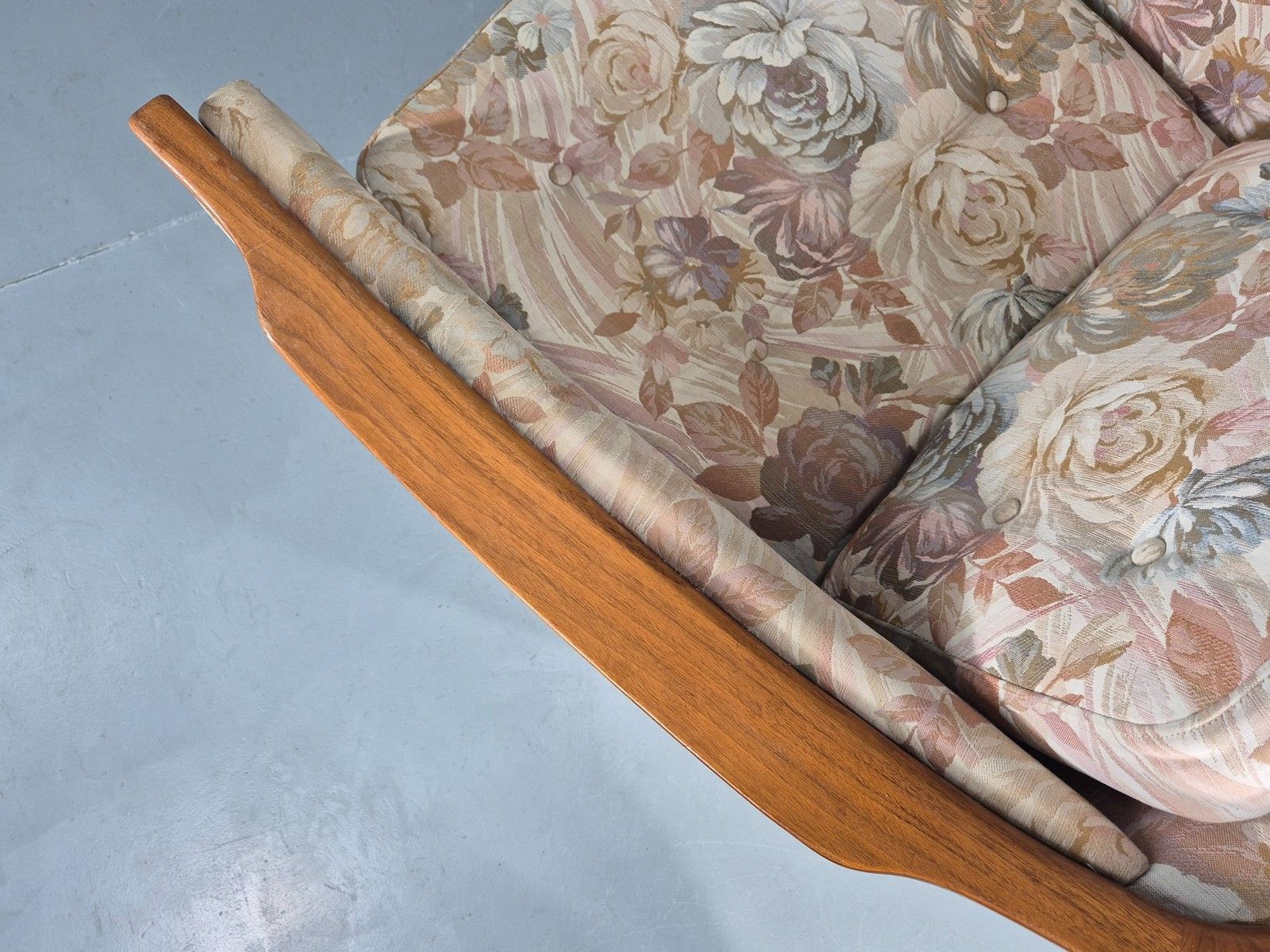Furniture Vintage Mid Century Lounge Chair 1960 Swedish Brdr Andersen Retro Floral Eb11131 photo