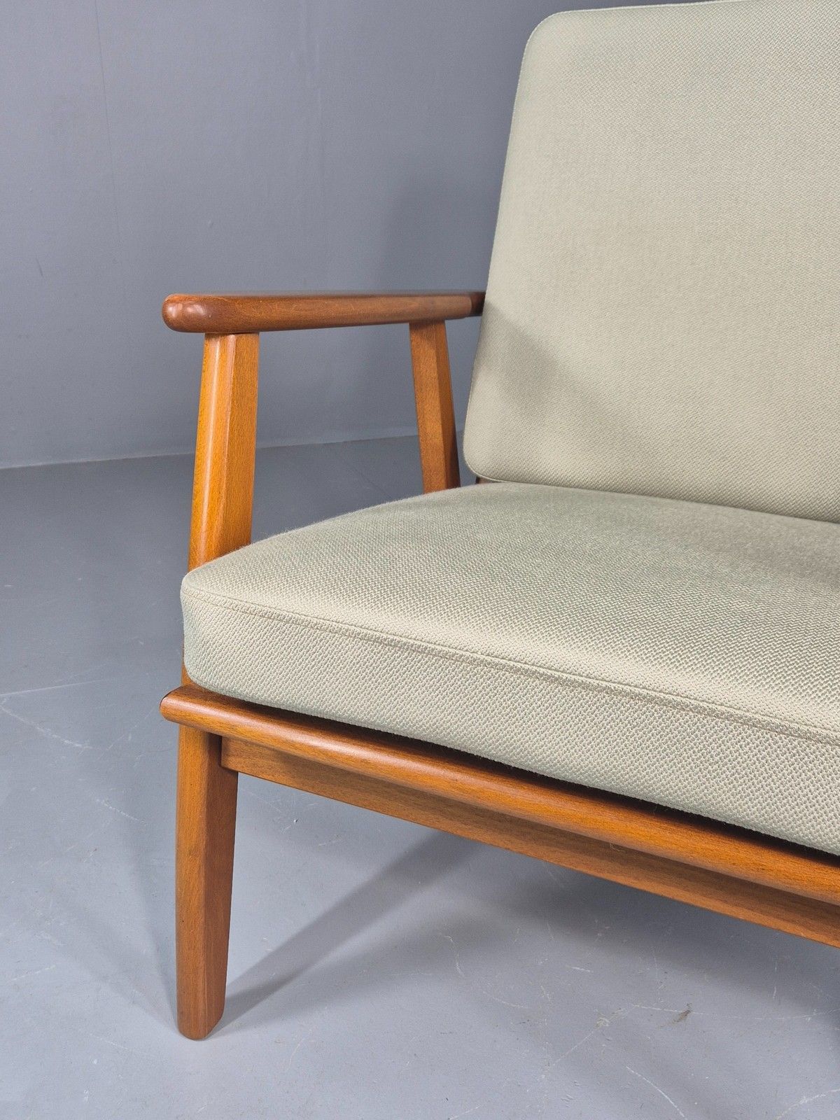 Vintage Mid Century Danish Lounge Chair Beech Frame 1970s Retro Eb11372 photo 375.0