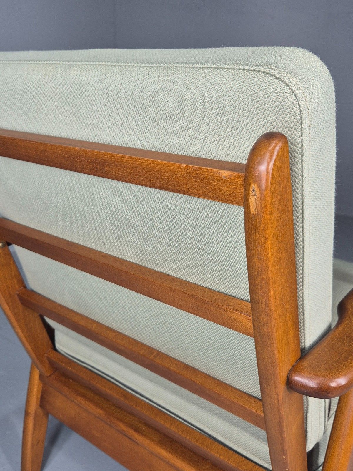 photo vinterior Vintage Mid Century Danish Lounge Chair Beech Frame 1970s Retro Eb11372