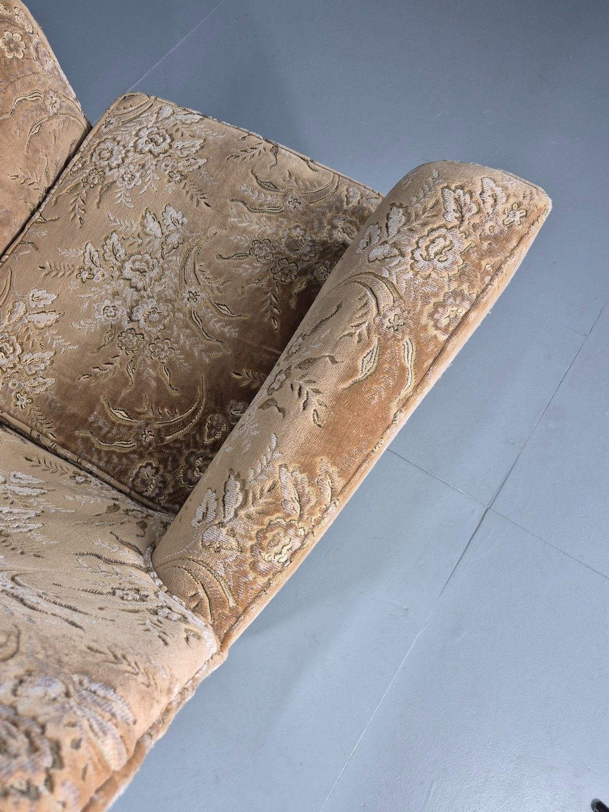 Vintage Lounge Chair 1960s Retro Minty Floral Wingback Eb11846 photo buy