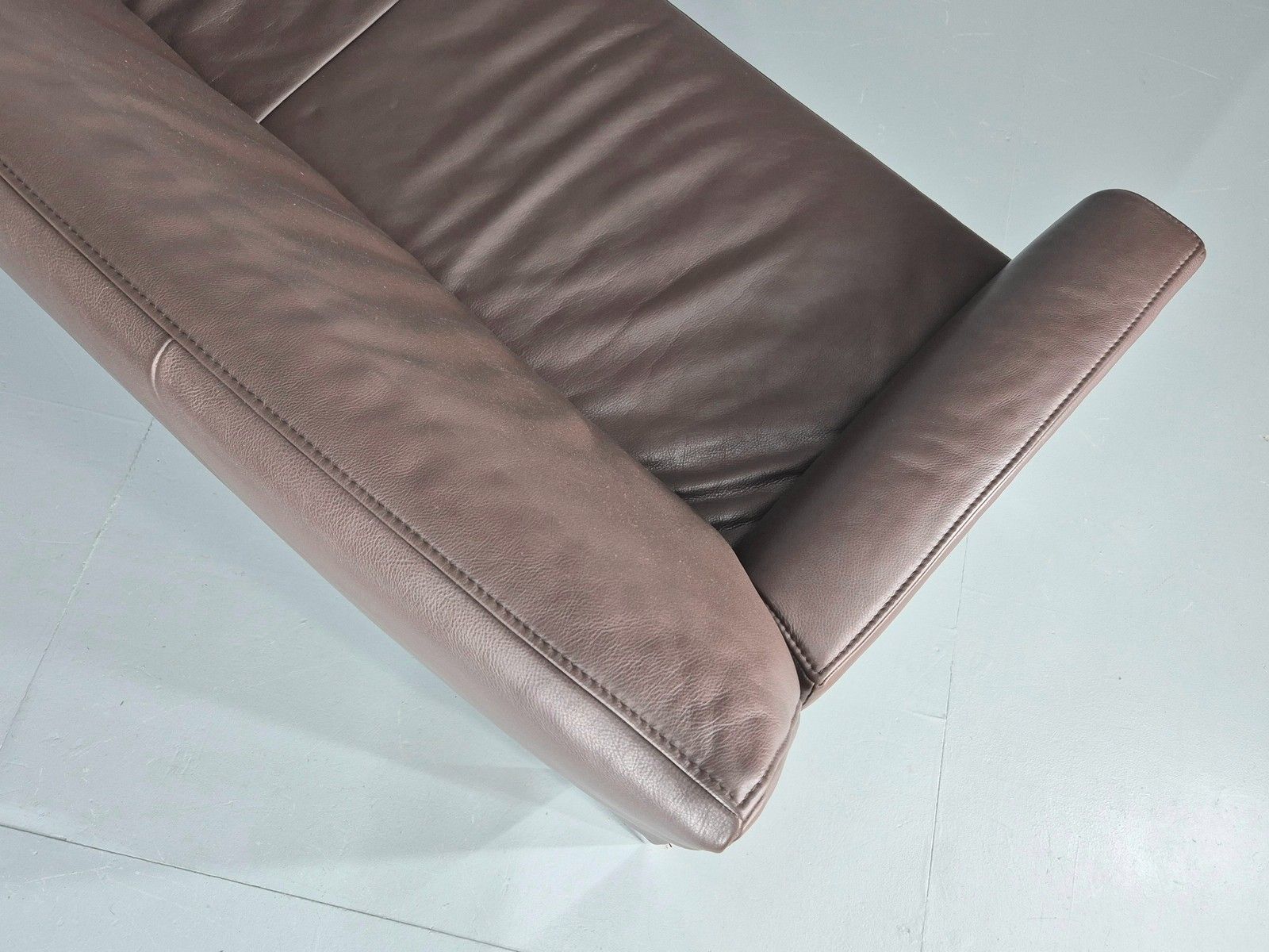 475.0 Vintage 3 Seater Sofa Large Brown Leather Jori Brand 1980s Retro  Eb11916 photo