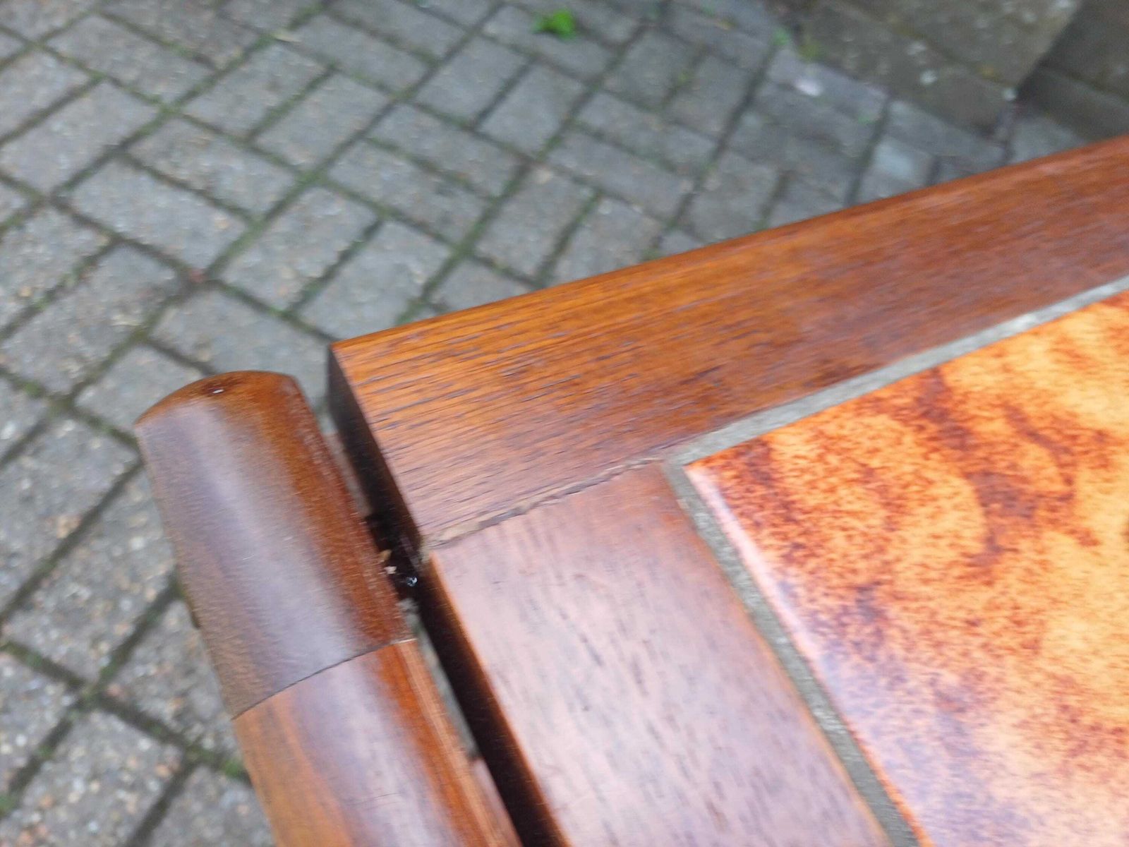 1970s Brutalist Teak Flame Tile Top Coffee Table And Drinks Trolley Danish Modern Retro Mid Century Furniture Set Free Hand Delivery photo furniture