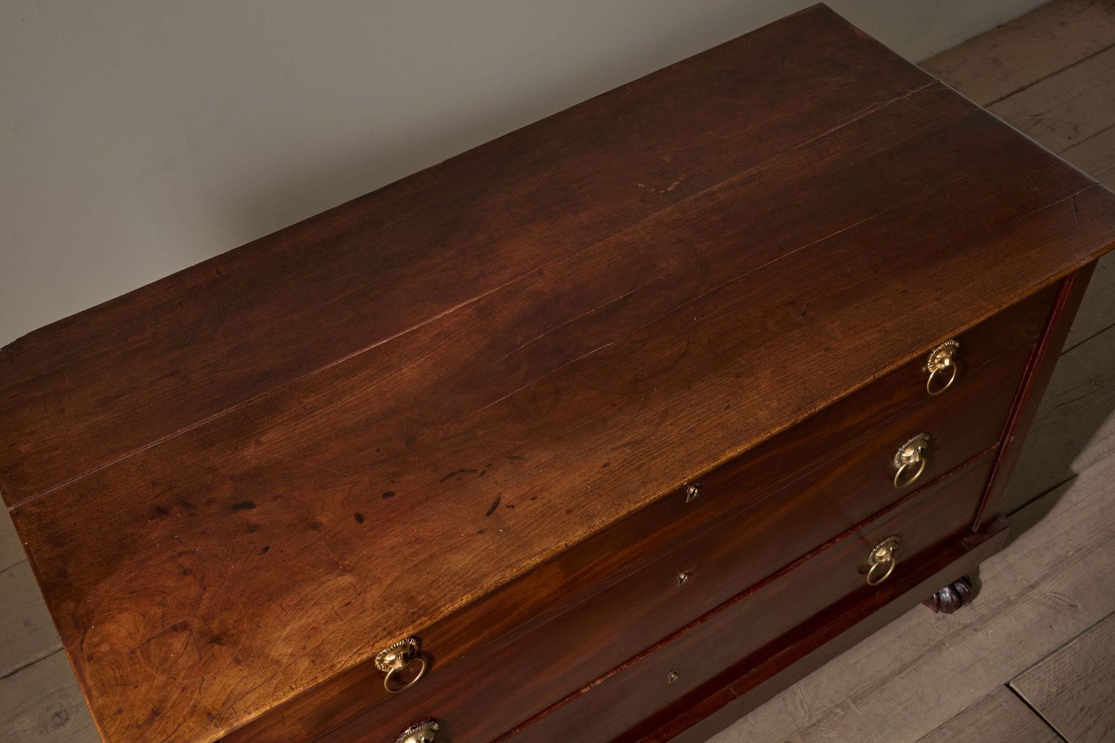 photo for sale 19th Century Mahogany Paw Footed Chest Of Drawers