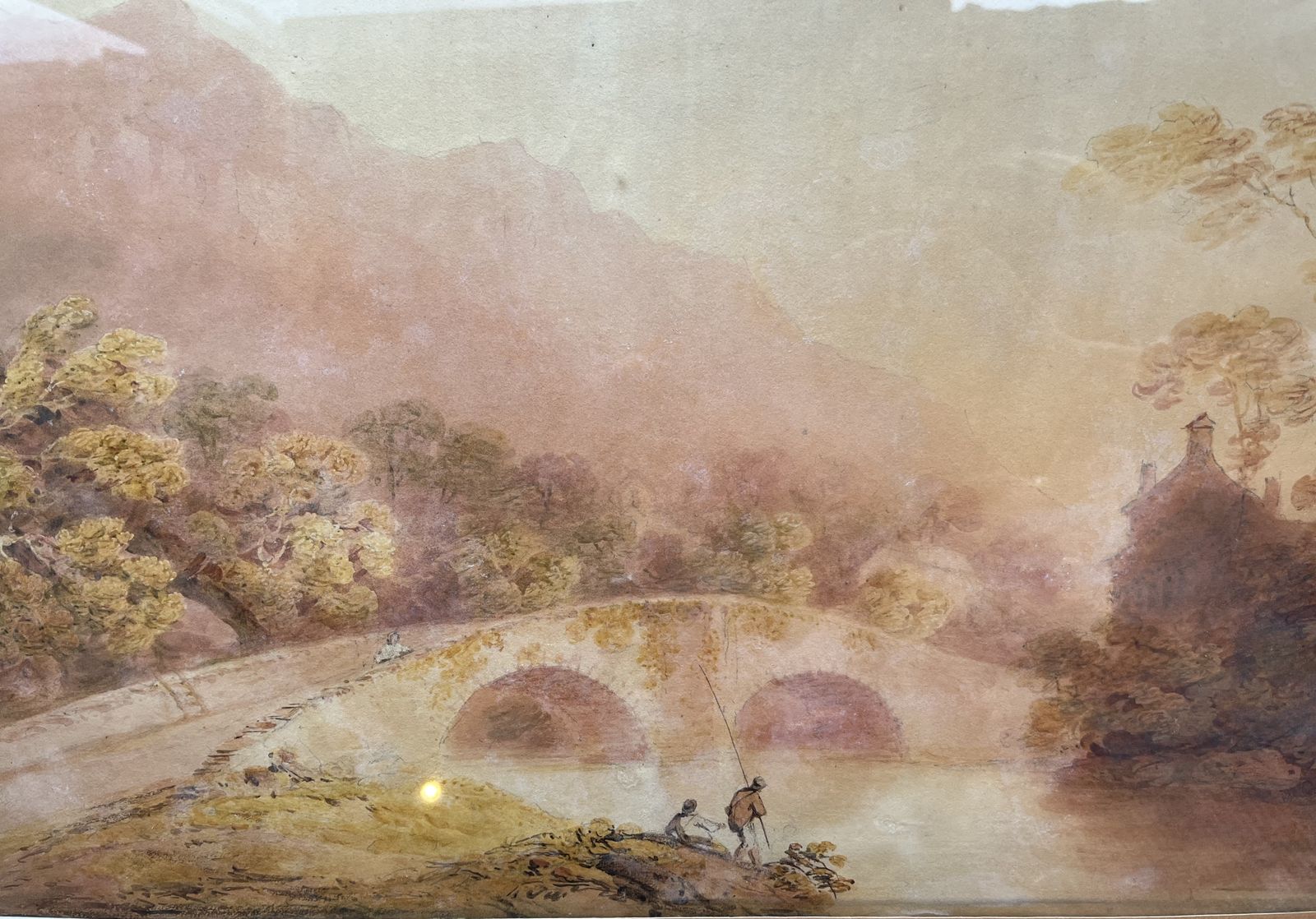 The Bridge, Beddgelert Watercolour On Pencil By Francis Nicholson 1802
