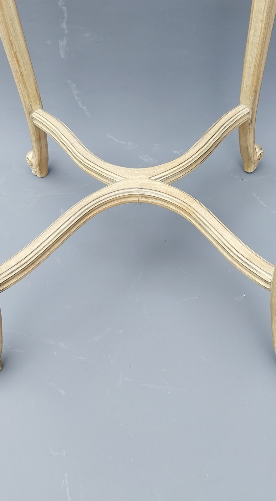 French Style Oak Glass Top Occasional Table photo buy