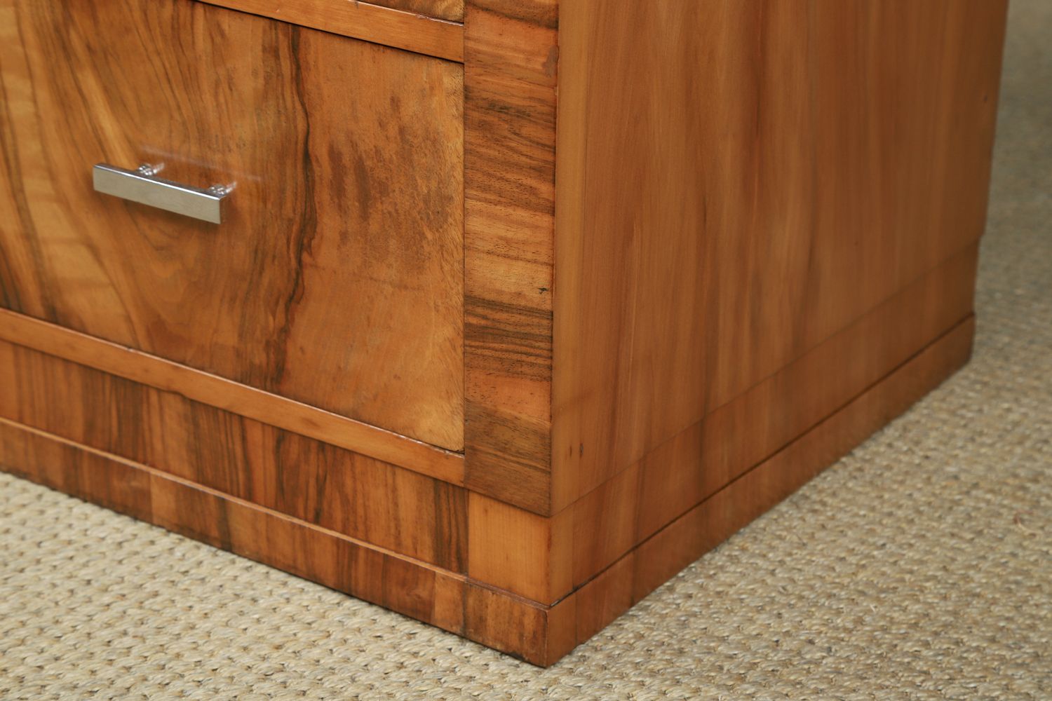 photo buy Small English Art Deco Walnut Two Door Tallboy (Circa 1930)