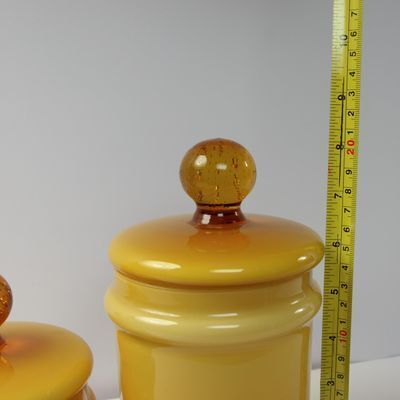 photo for sale Vintage Mcm Empoli Carlo Moretti Bubble Glass Jars