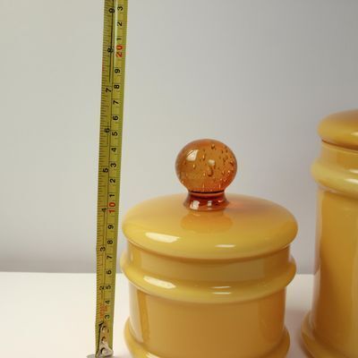 Home Decor Vintage Mcm Empoli Carlo Moretti Bubble Glass Jars photo