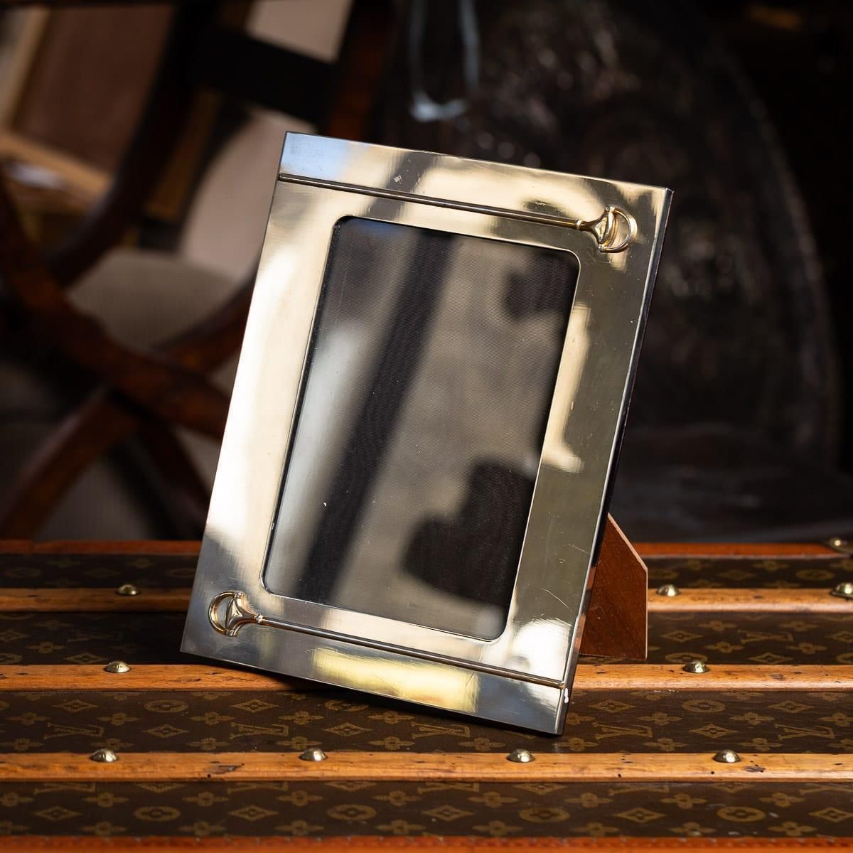 Vintage 20th Century Italian Silver Plated Photograph Frame By Gucci photo furniture