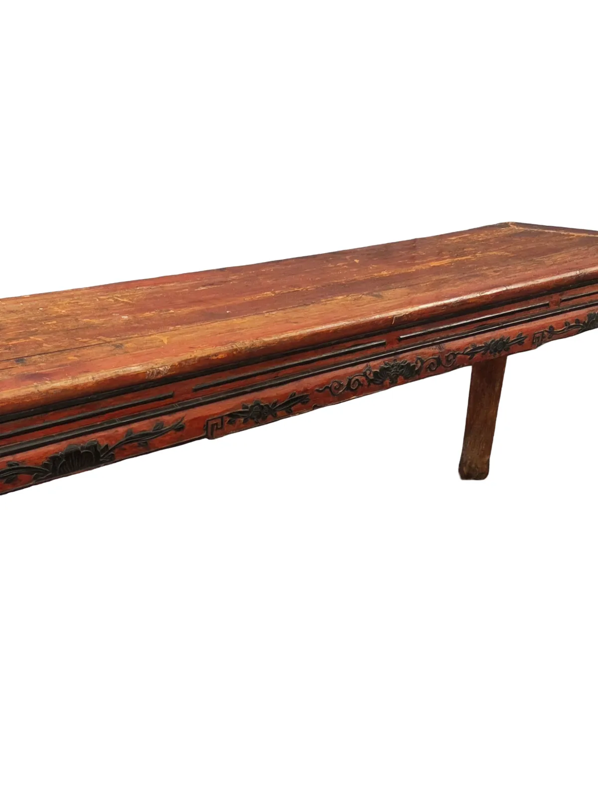 Late Qing Chinese Elm Alter Table – Antique Hand Carved  C.1880–1920 photo 465.0