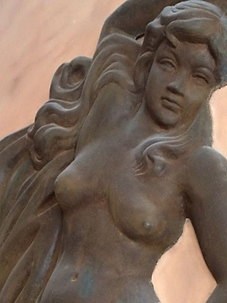Large Wall Sculpture Of The Goddess Venus. France 1930s. photo for sale