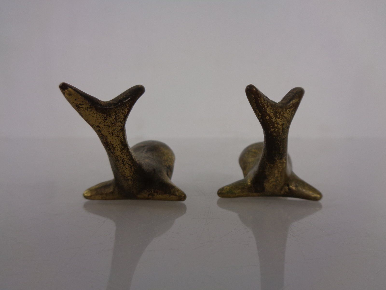 photo vintage Whale Shaped Brass Paperweights Or Knife Rests In The Style Of Walter Bosse, Austria, 1950s, Set Of 4