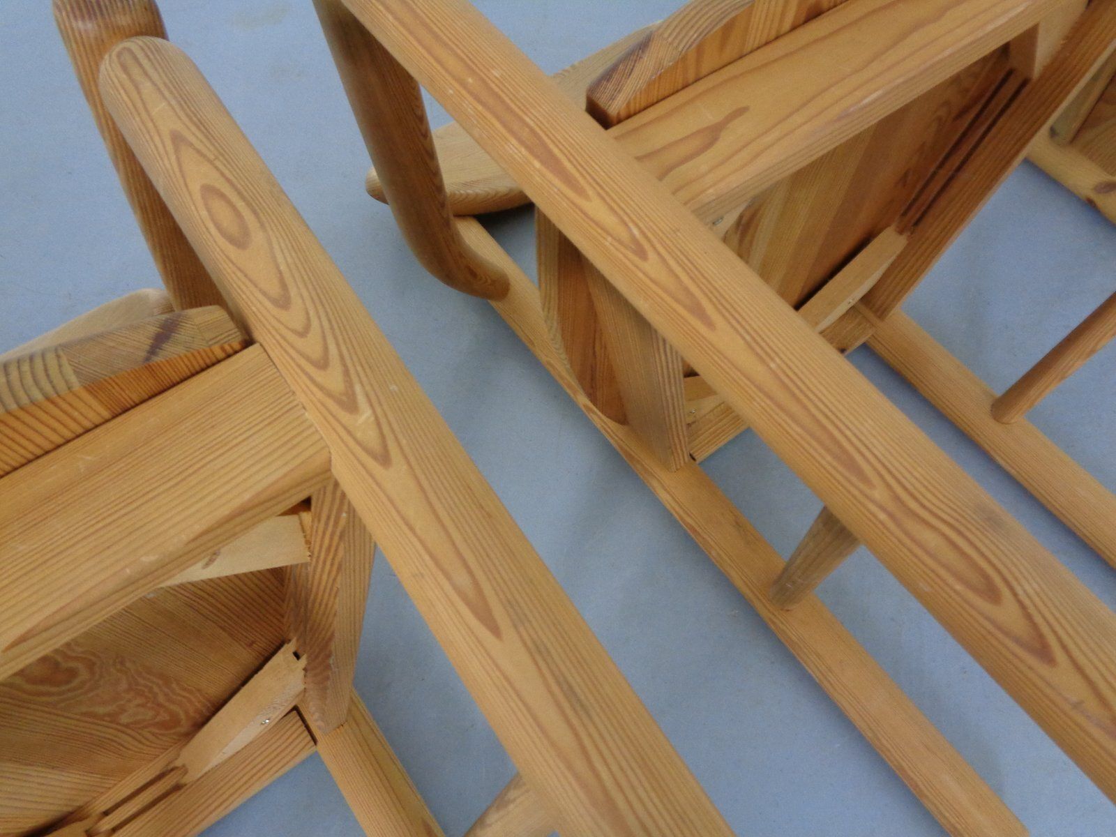 Furniture Danish Pine Dining Chairs By Rainer Daumiller For Hirtshals Sawværk, 1970s, Set Of 4 photo