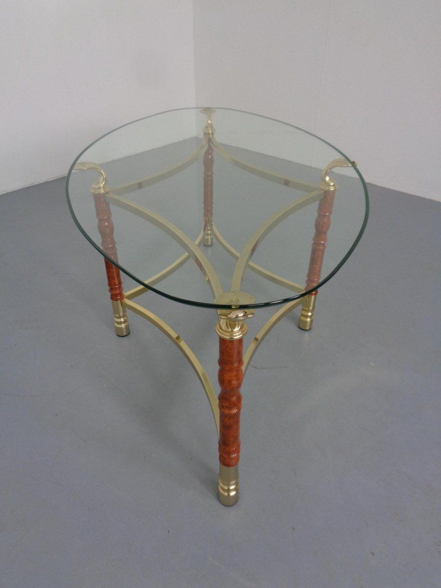 photo vinterior Hollywood Regency Glass Tables, Italy, 1970s, Set Of 2