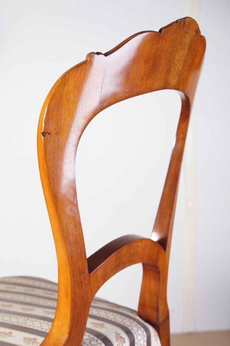 photo vinterior Late Biedermeier stoelen in walnoot, jaren 1880, set van 2