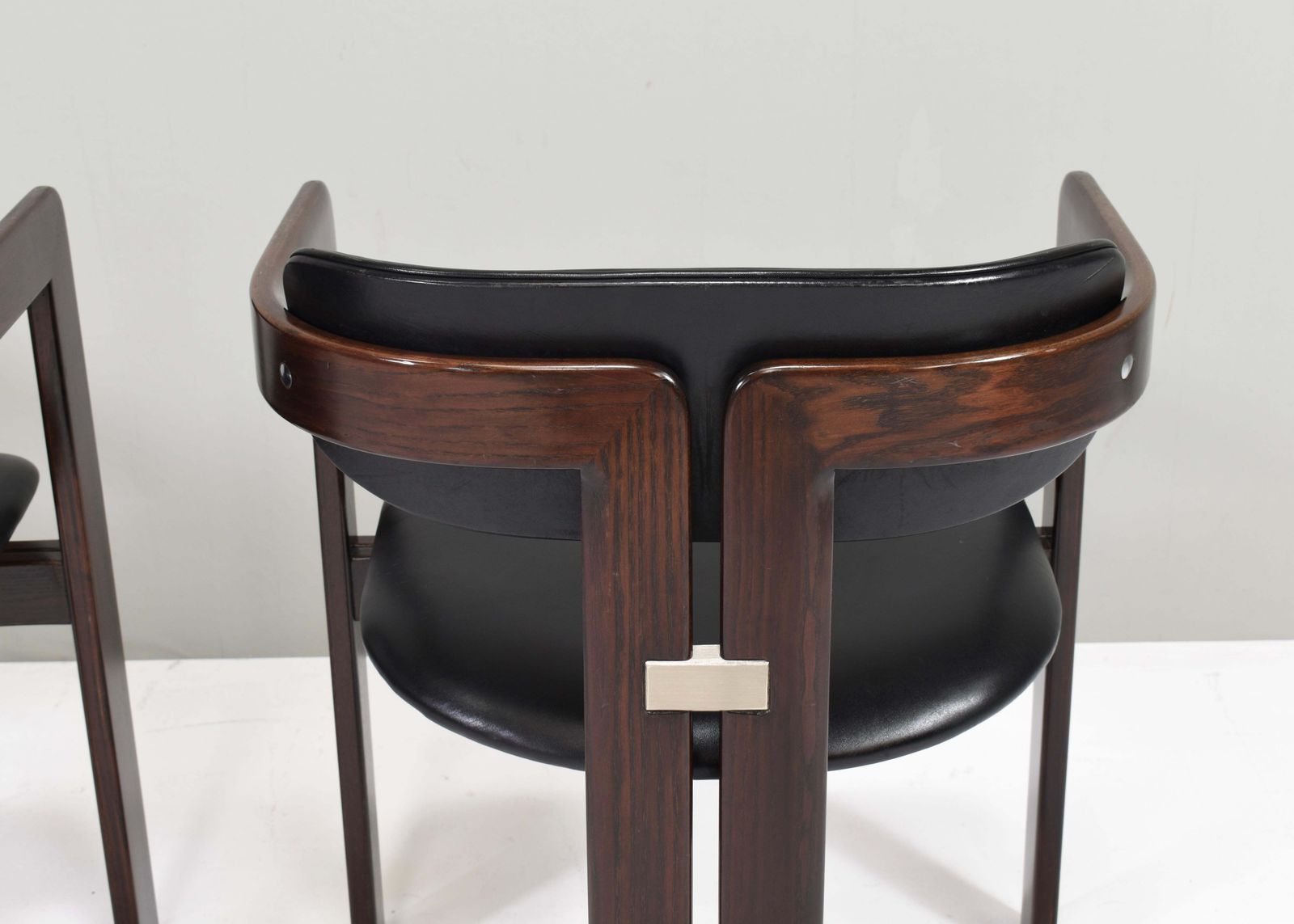 Pamplona Chairs By Augusto Savini In Black Leather   Italy, 1965, Set Of 3 photo buy