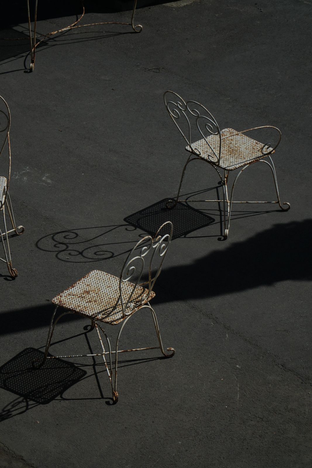 French Wrought Iron Garden Set With Table & Five Chairs, Mid 20th Century, 1950s photo buy