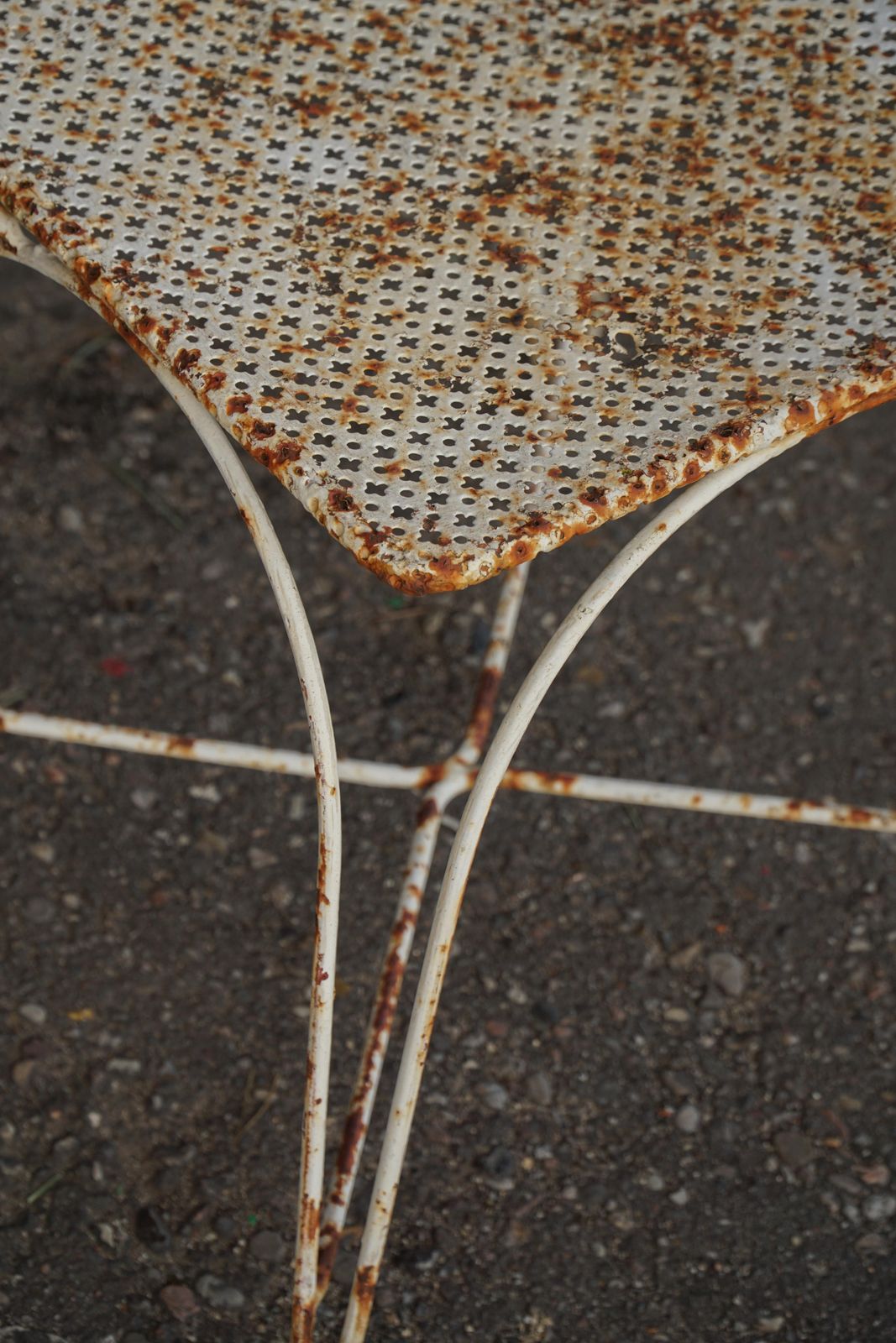 photo furniture French Wrought Iron Garden Set With Table & Five Chairs, Mid 20th Century, 1950s