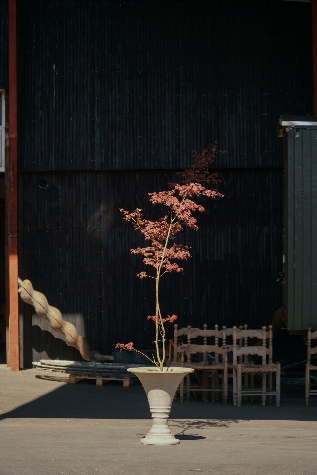 photo vintage Cast Concrete Urn / Garden Planter, Mid 20th Century, Scandinavia, 1970s