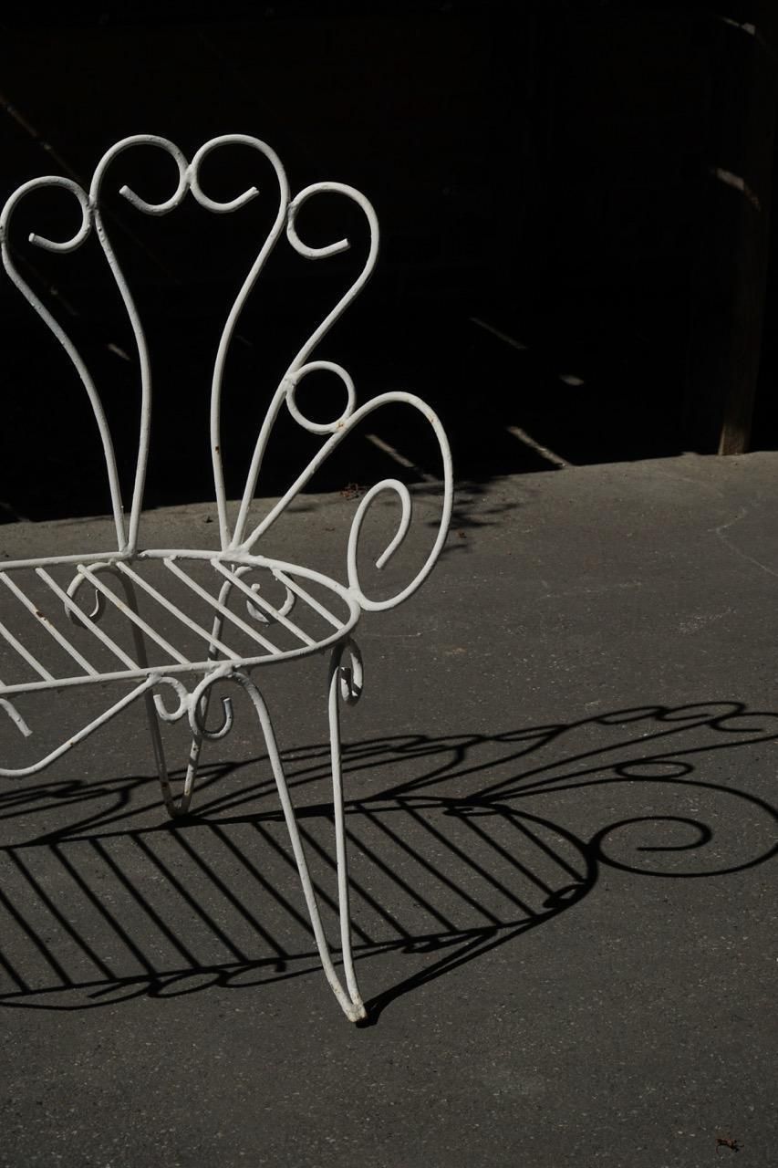Mid 20th Century, Decorative French Wrought Iron Garden Bench, 1950s photo 978.0