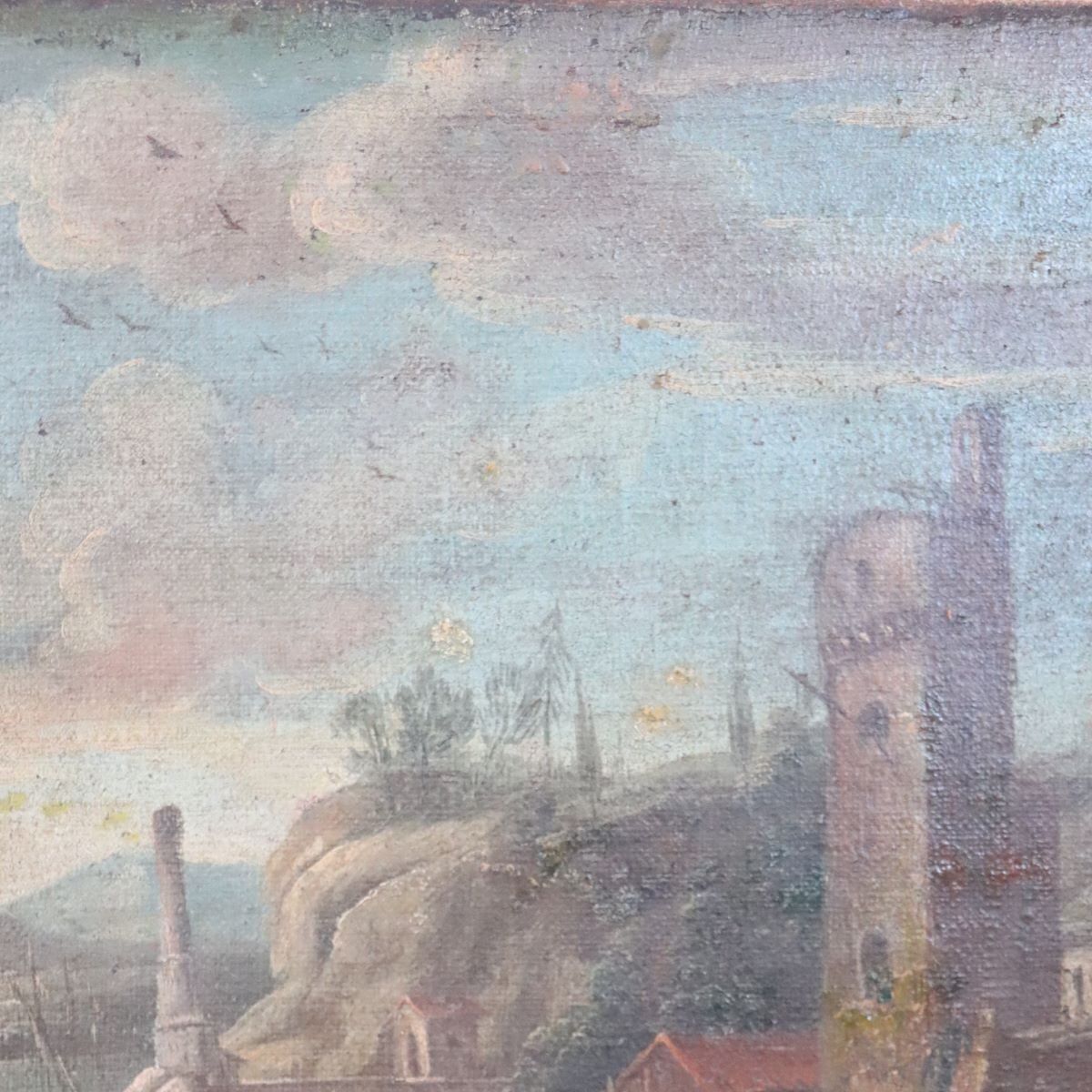 Coastal Landscape, 18th Century, Oil Painting On Canvas photo Art