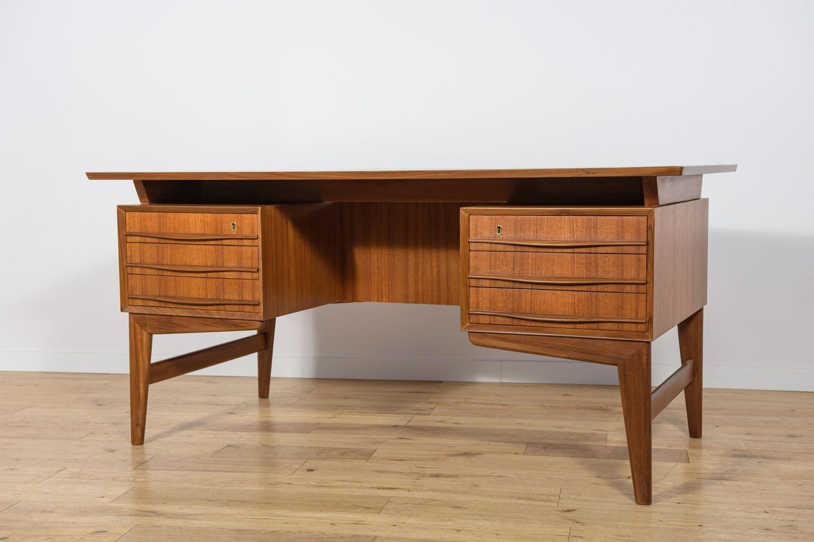 Mid Century Freestanding Teak Desk, 1960s photo furniture