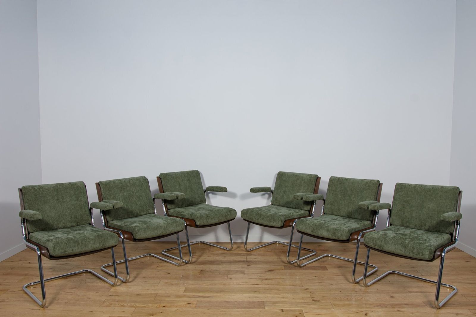 Chrome And Teak Chairs From Gordon Russell, United Knigdom, 1970s, Set Of 6 photo furniture