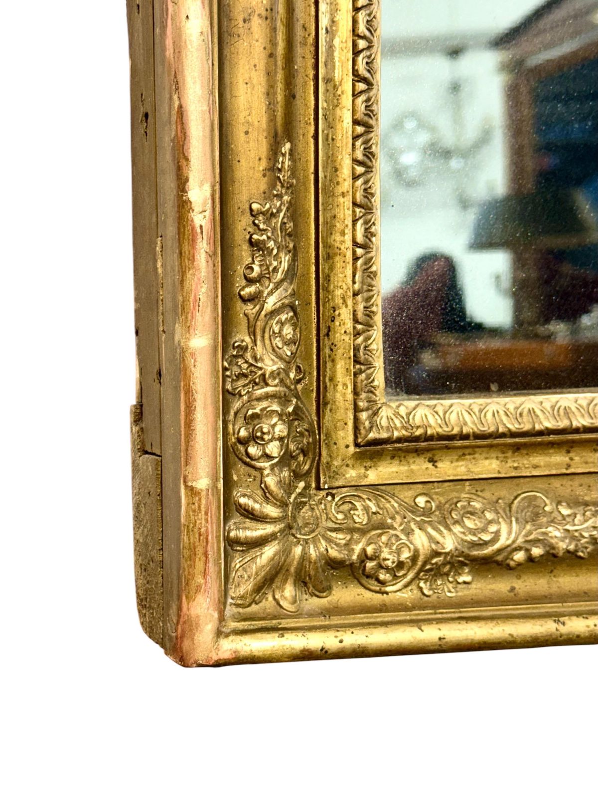 photo furniture French Restoration Giltwood Mirror With Mercury Glass, Circa 1830
