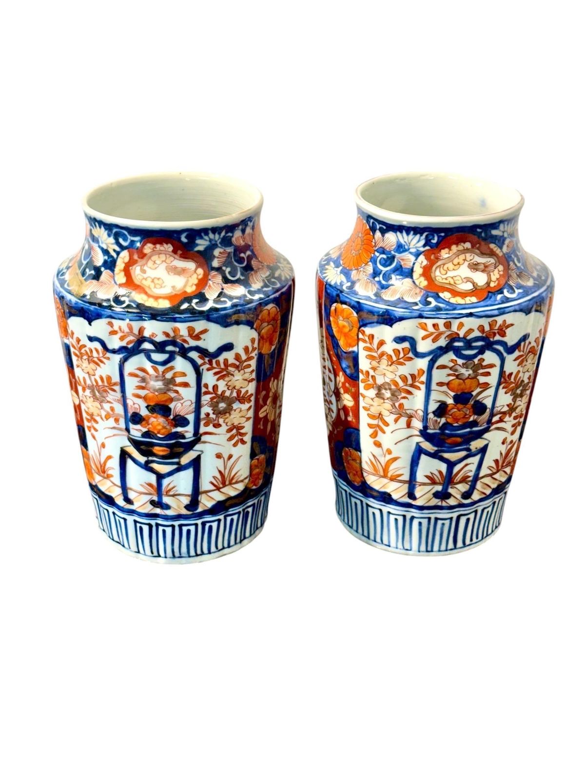 photo buy Pair Of 19th Century Japanese Imari Porcelain Vases