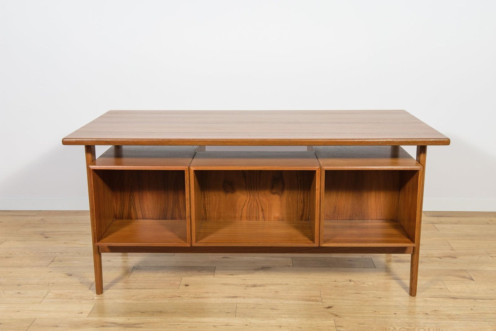 Mid Century Modern Freestanding Teak Desk By Kai Kristiansen For Feldballes Møbelfabrik, 1960s photo buy