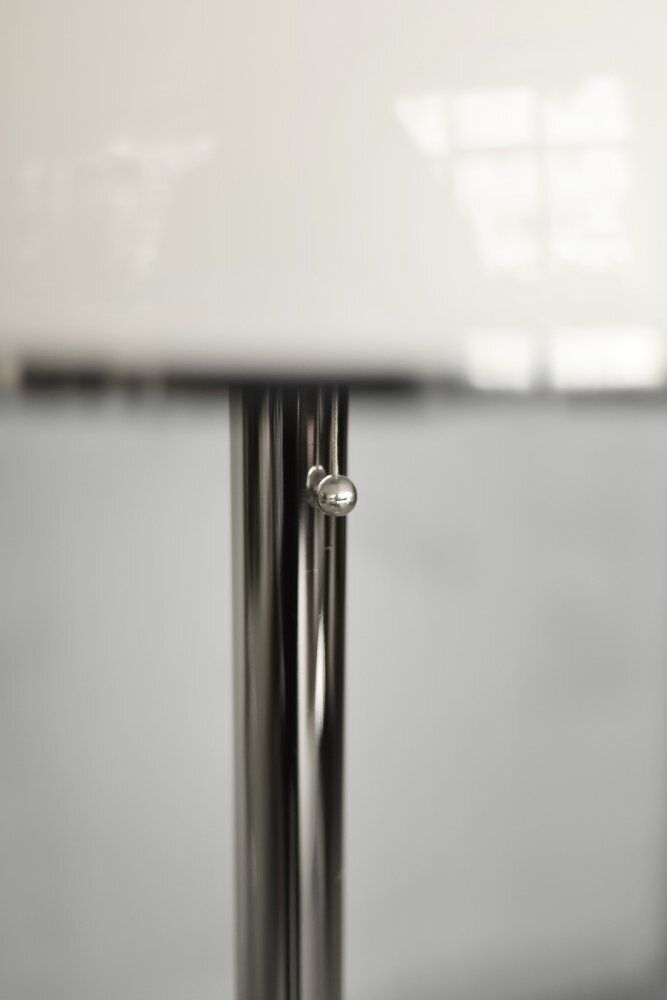 Vintage Swedish Chrome And White Acrylic Floor Lamp From Nybro Armaturfabrik, 1970s photo Lighting