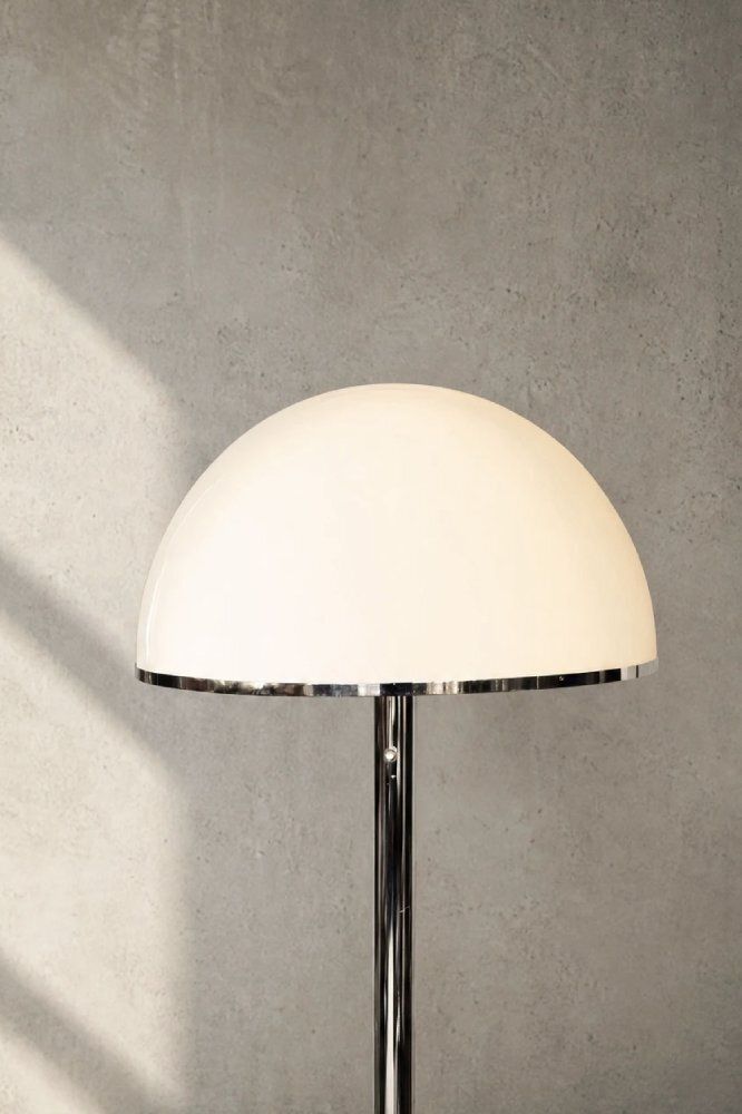 1601.0 Vintage Swedish Chrome And White Acrylic Floor Lamp From Nybro Armaturfabrik, 1970s photo