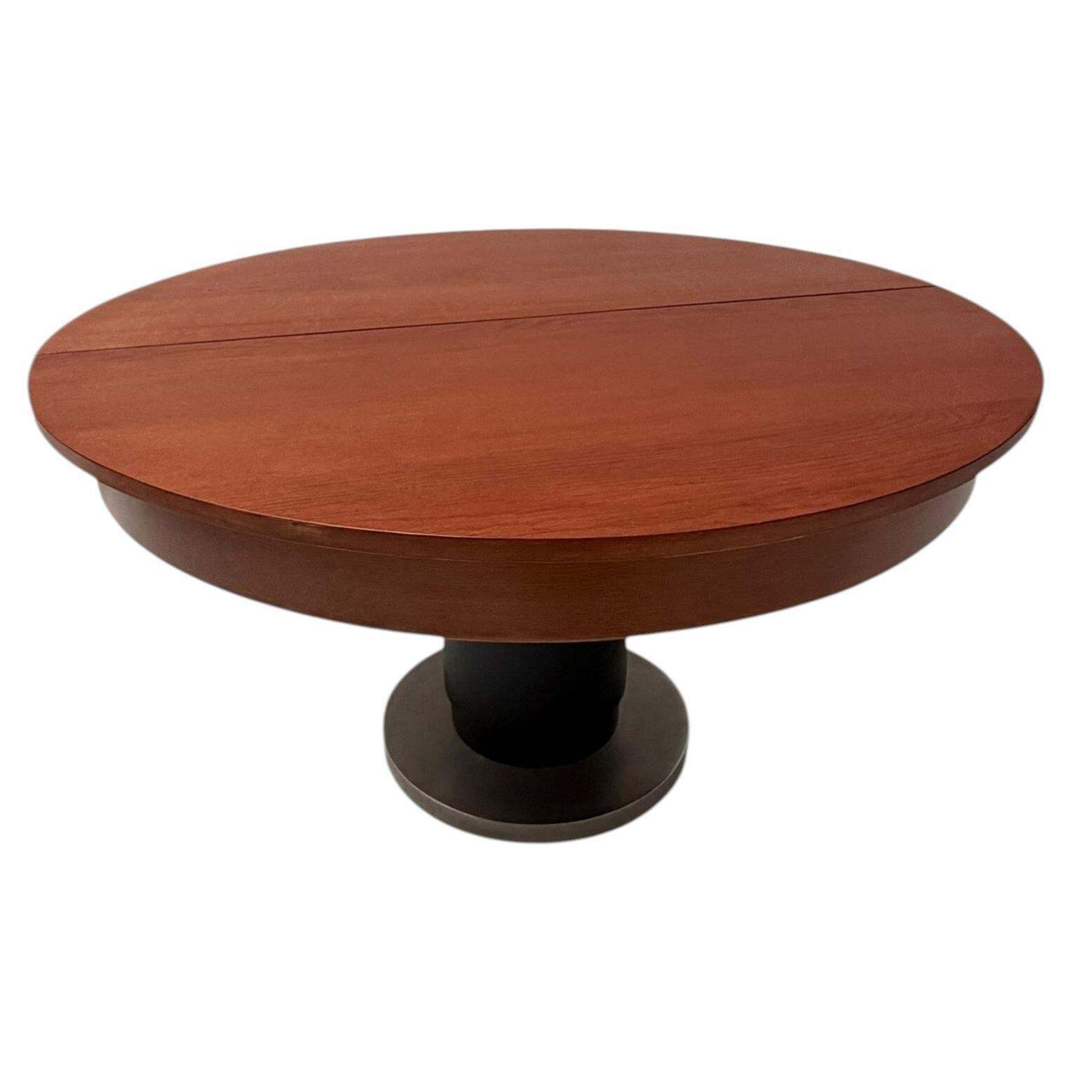 Art Deco Modernist Round Extendable Dining Room Table By Hendrik Wouda, 1931