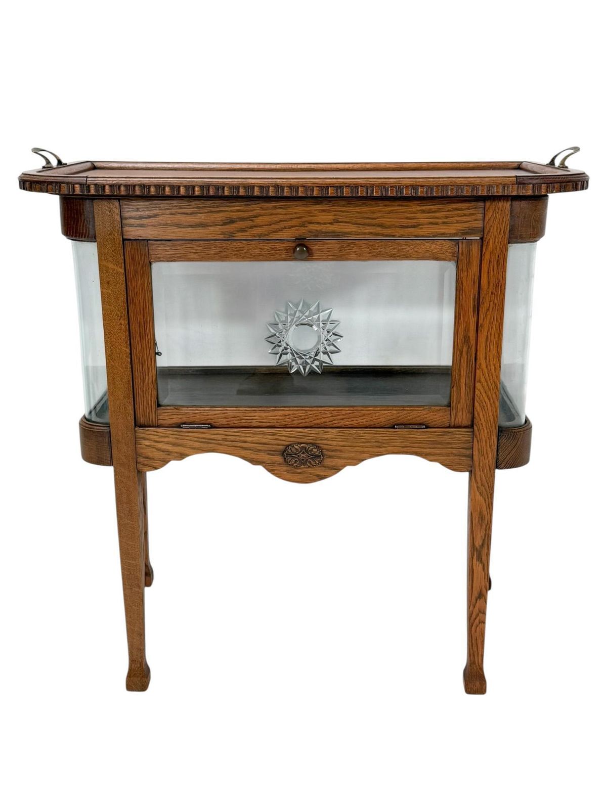 1284.0 Art Nouveau Tea Cabinet With Serving Tray, 1900s photo