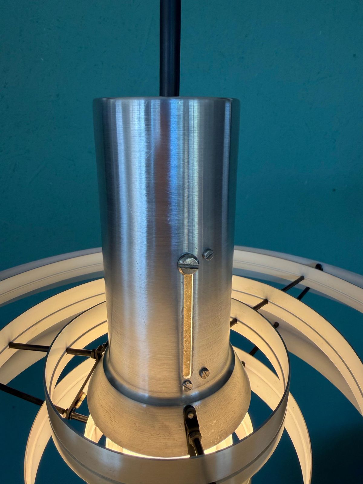 Vintage 1960s  Fibonacci Pendant In Aluminum By Sofus Frandsen For Fog And Mørup photo 889.0
