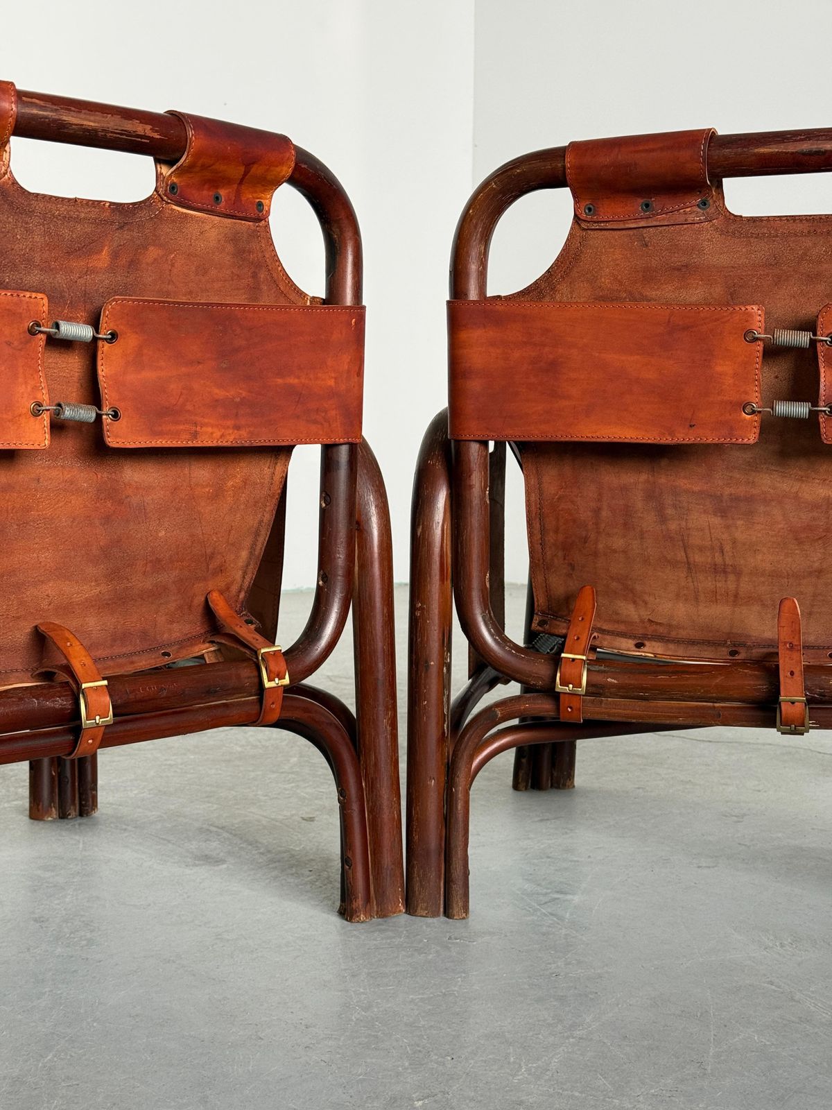 photo vinterior Tito Agnoli Leather Safari Chairs For Bonacina